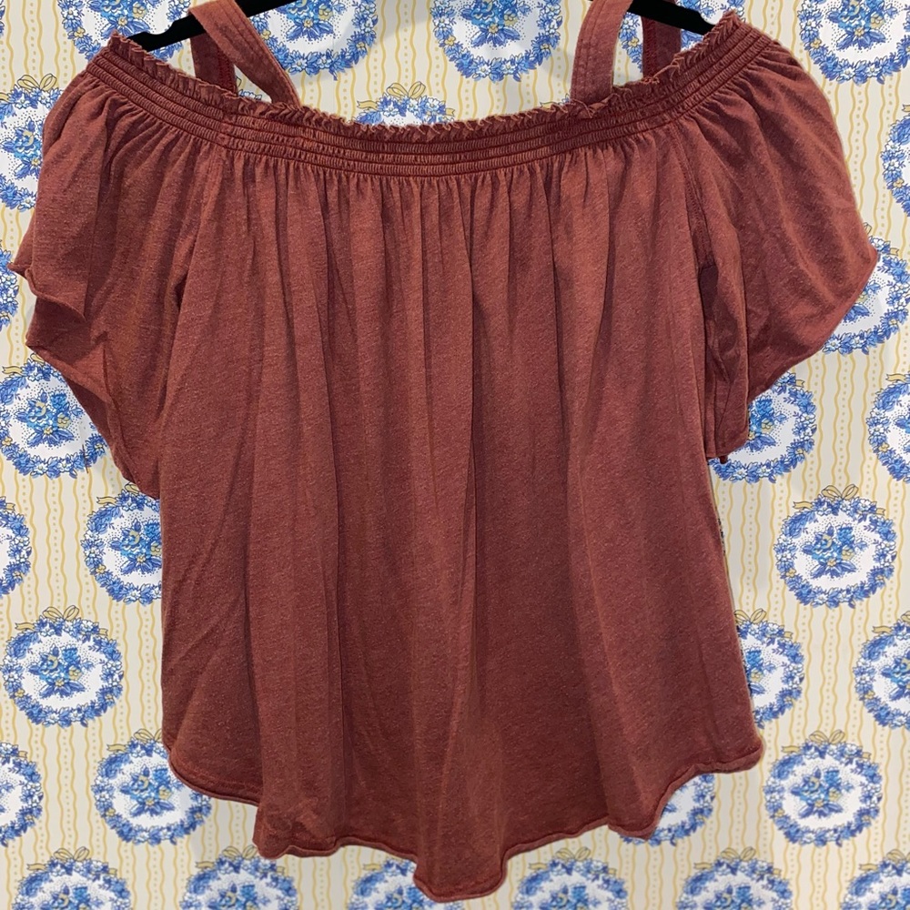 Small Maroon Free People Shirt